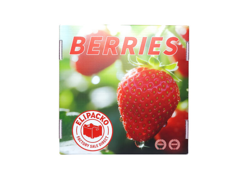 Cardboard strawberry box with precision airflow holes for rapid cooling