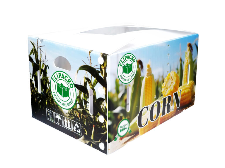 Moisture-resistant cardboard corn shipping crate for hydro-cooling and refrigerated transport