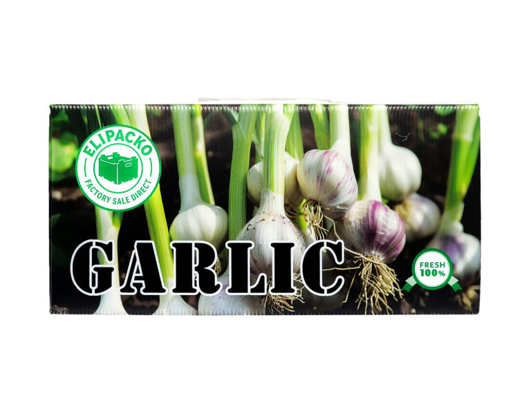 Reinforced cardboard garlic crate with multi-hole design for airflow