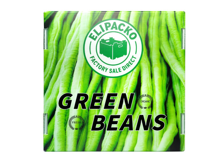 Moisture-resistant cardboard green bean crate with side ventilation holes