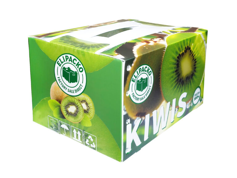 Ventilated cardboard kiwi tray with high-stacking strength for cold storage