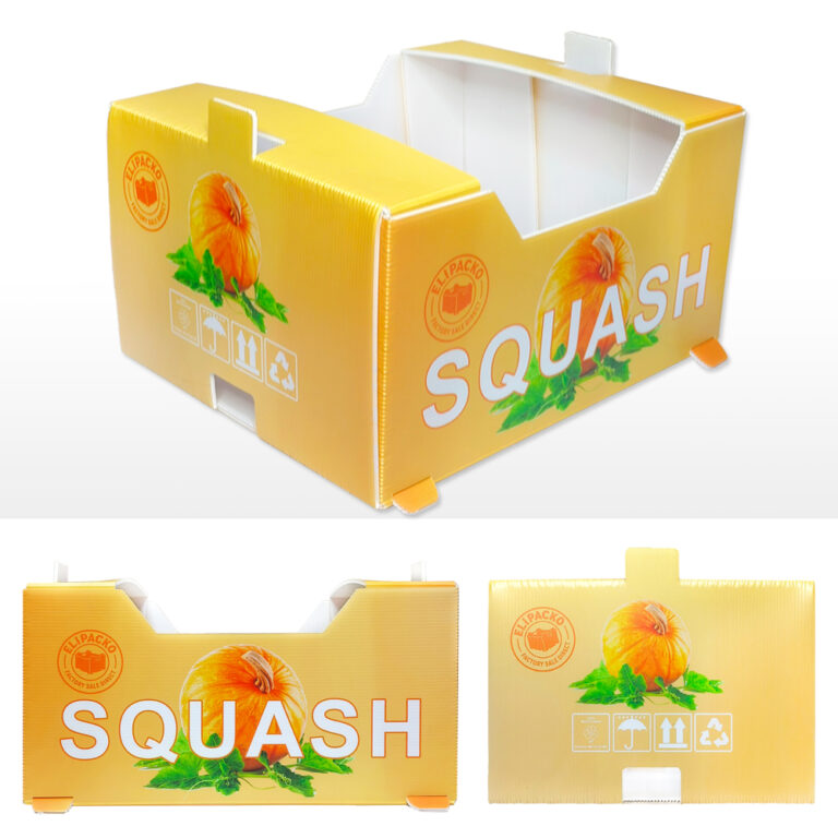 Heavy-duty corrugated squash box for summer and winter varieties