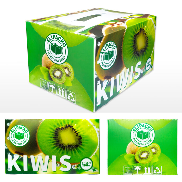 Reinforced corrugated kiwi box for export-grade fruit protection
