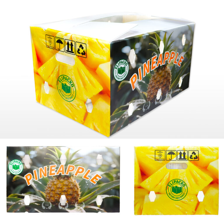 Heavy-duty corrugated pineapple box for international tropical fruit export